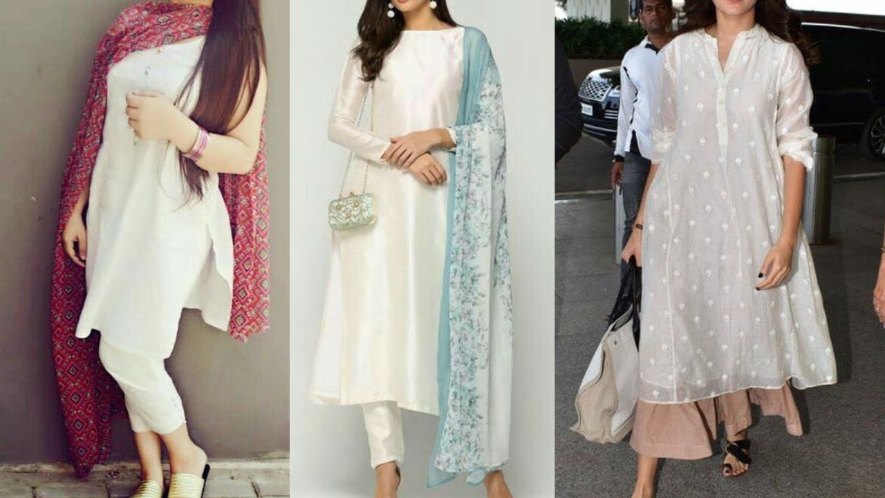 Wear the same white kurti in this different style: which will give you a different look