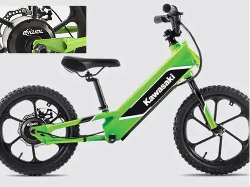 the-first-Kawasaki-electric-bike-launched-for-children-cool-and-features