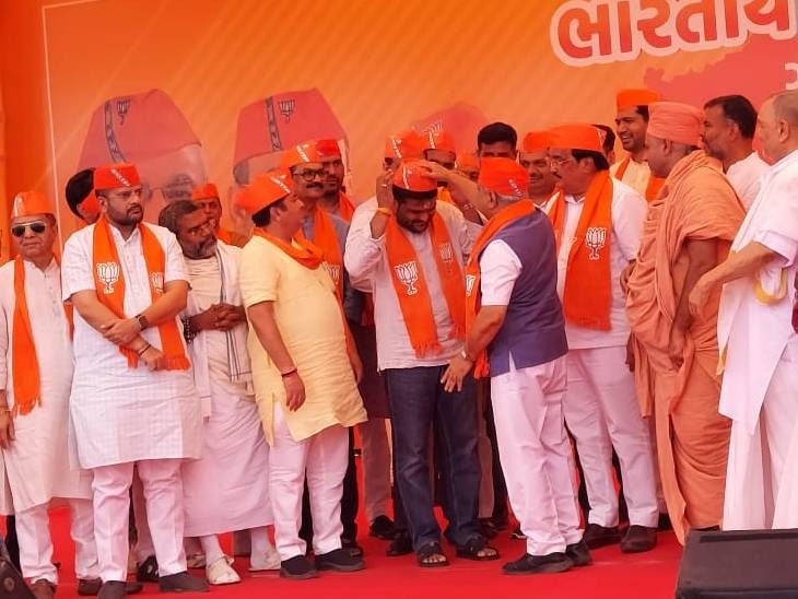 Hardik Patel, who came into the limelight from the Patidar reservation movement, assumed the BJP scarf