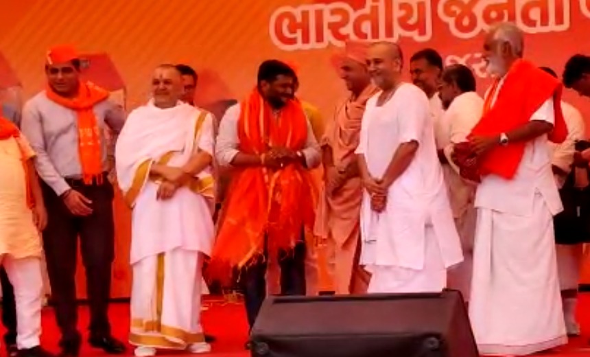 Hardik Patel, who came into the limelight from the Patidar reservation movement, assumed the BJP scarf