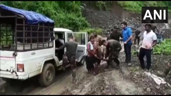More than 50 people are feared to have been killed in a landslide near an army camp in Manipur