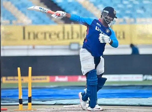 Before the match between India and South Africa, the team is having some net practice