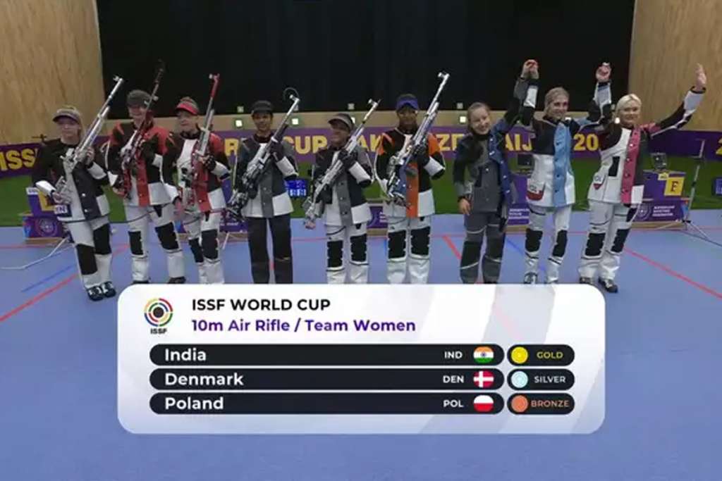 Women's sway in the Shooting World Cup: Gold in 10m shooting
