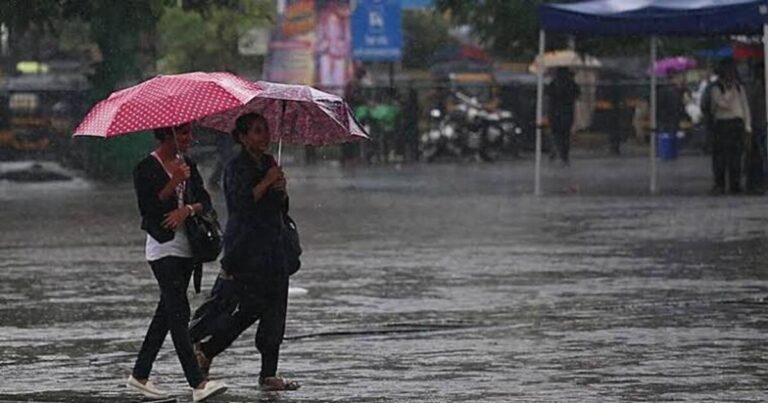 water filled with heavy rains