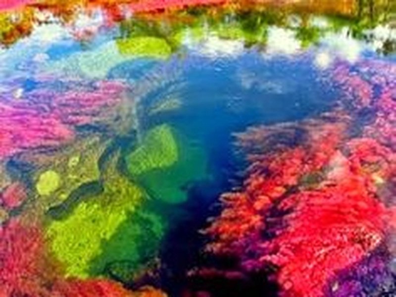 These pictures, which seem wrong at first glance, are a fact: water of five colors flows in one river