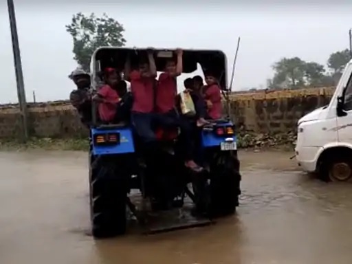 Megharaja showering blessings on Porbandar and Rajkot districts! Heavy rains flooded the fields
