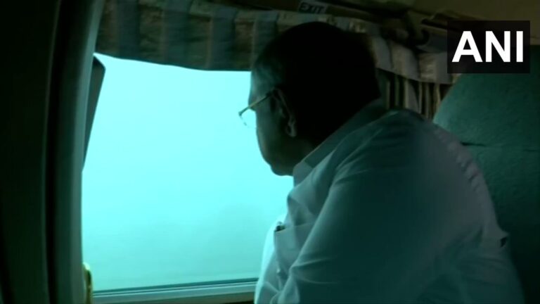 chief-minister-bhupendra-patel-conduct-aerial-inspection-of-rain-affected-area-of-narmada-and-badoli