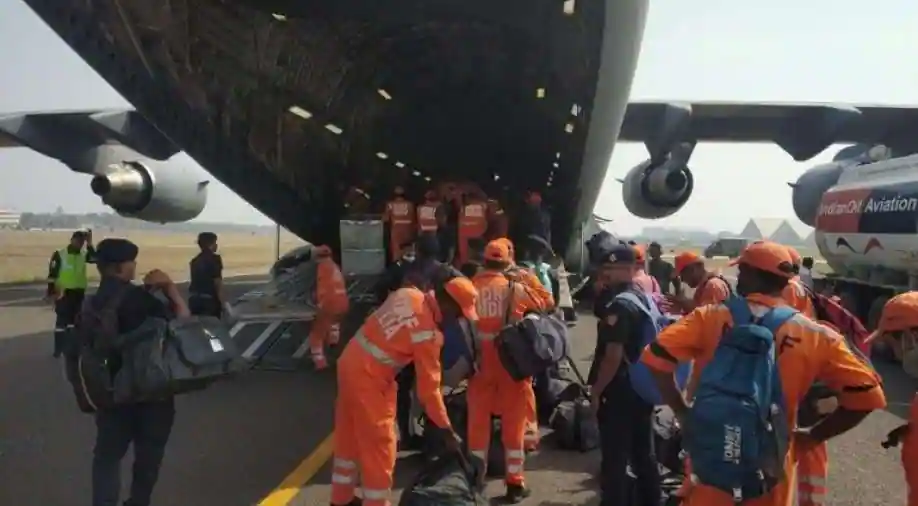 in-south-gujarat-ndrf-5-team-arrived-with-air-forces-globe-master-plane
