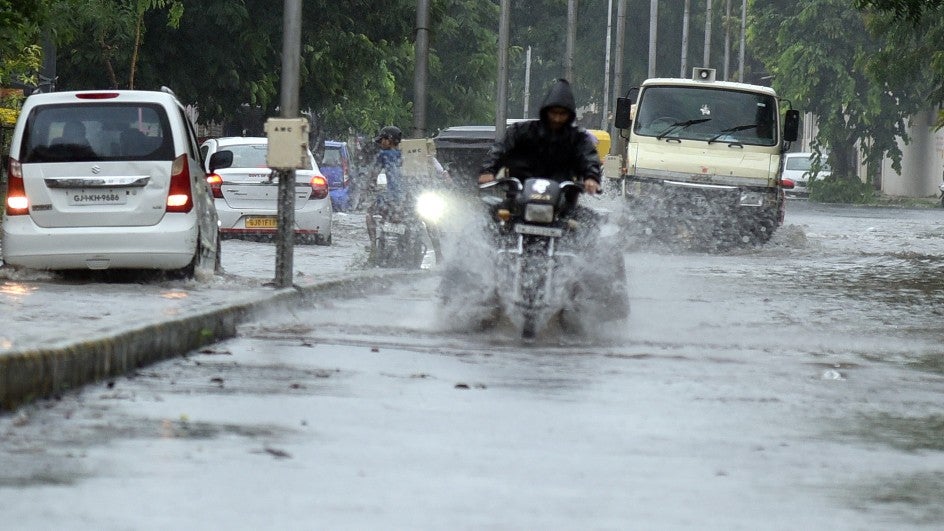 one-and-half-inches-rain-in-rajkot-with-thunder-and-lightning