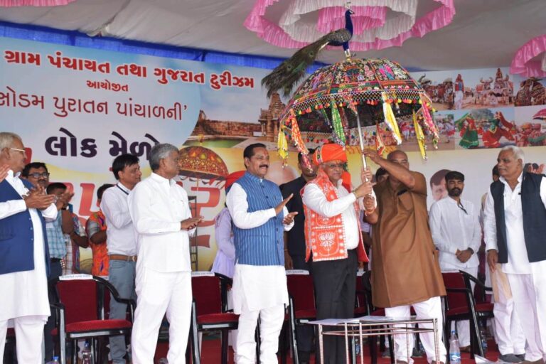 Chief Minister Bhupendra Patel visiting Gujarat's Bhatigal Avo Swimmers' Fair