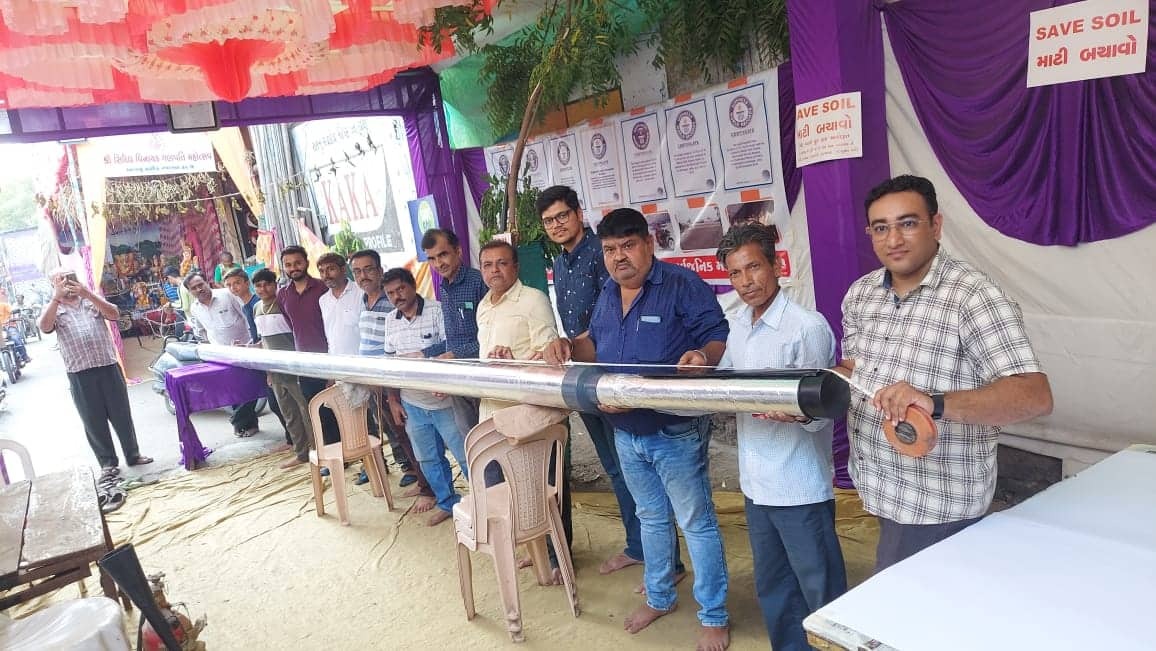 World record will be made in Jamnagar Ganesh Pandal! The world's longest marker pen made