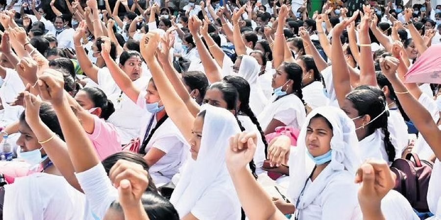 Nursing Union protested on Twitter against the government regarding recruitment!