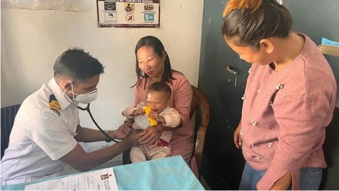A two-day medical camp of the Indian Navy has started in Newland, Nagaland, and the people are getting benefits