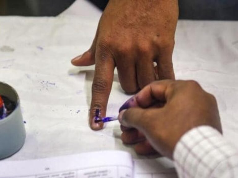 Vadodara city adopted a novel experiment of welcoming voters at 55 polling booths with drums