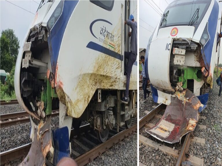 Gandhinagar-Mumbai Vande Bharat Express collides with cattle once again, 4th collision in 2 months