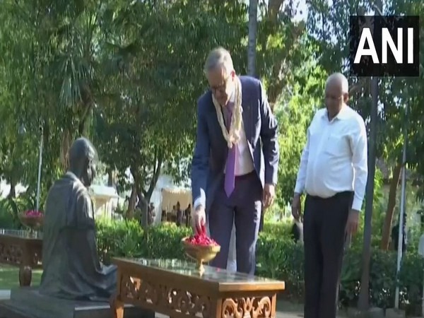 Australian PM Anthony Albanese visits Sabarmati Ashram, pays tribute to Mahatma Gandhi