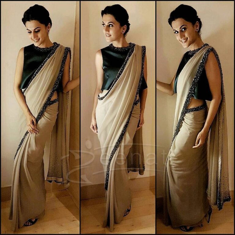 If you want to look glamorous in a simple saree, take styling tips from Taapsee