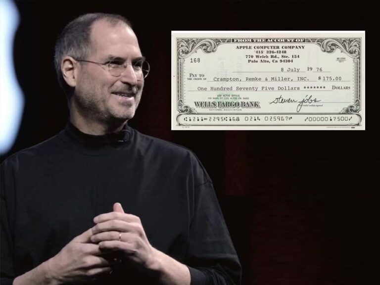 Steve Jobs made Rs. 14,000 signed a check, which was sold for Rs 1 lakh at the auction, surprised to see