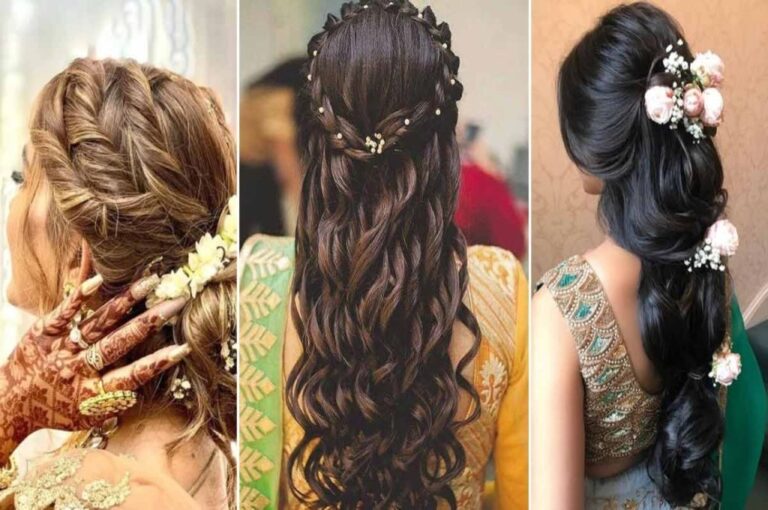If you want to look beautiful then try this hairstyle with big earrings