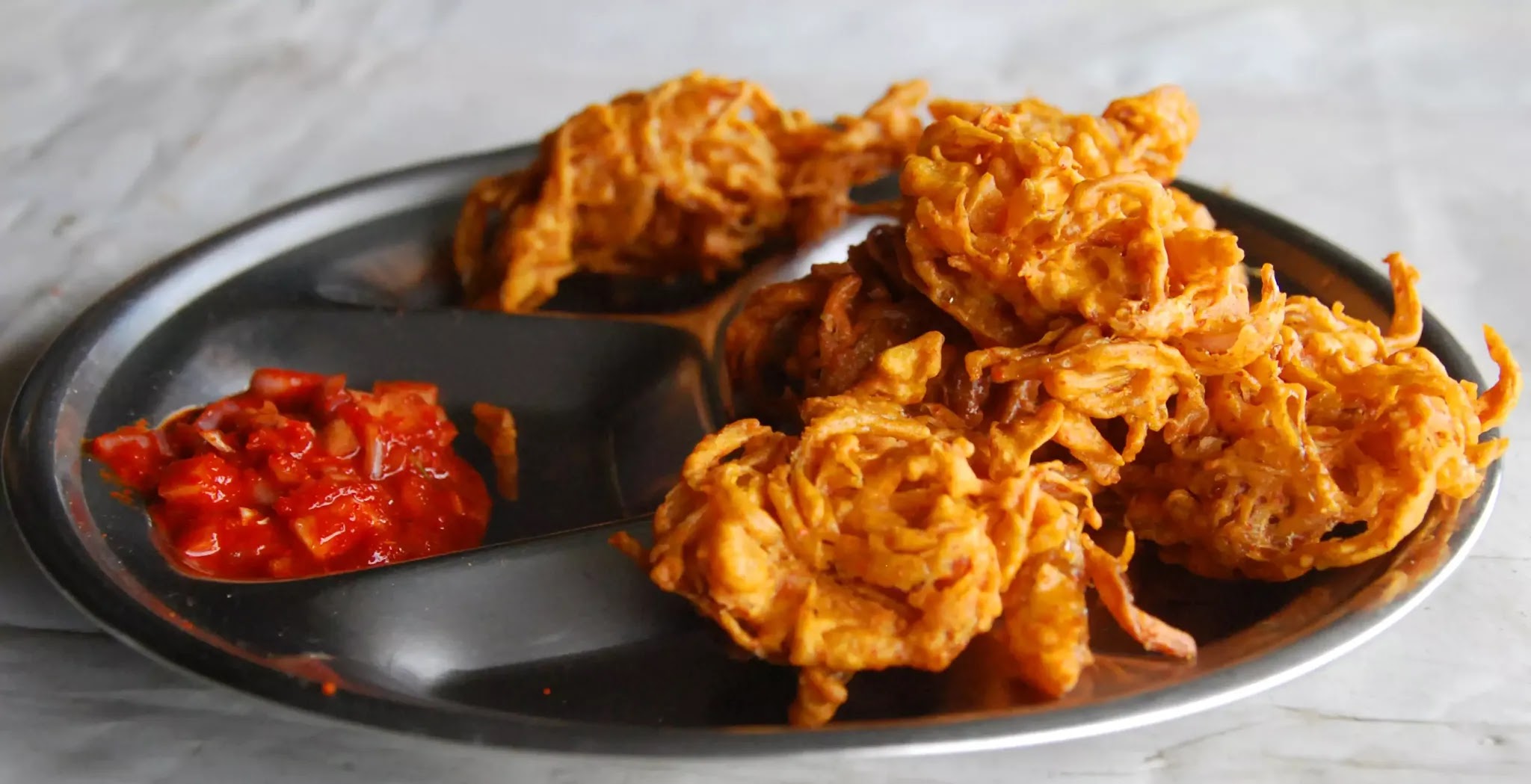 Have you ever had onion fritters without oil? Recipes shared by Madhuri Dixit