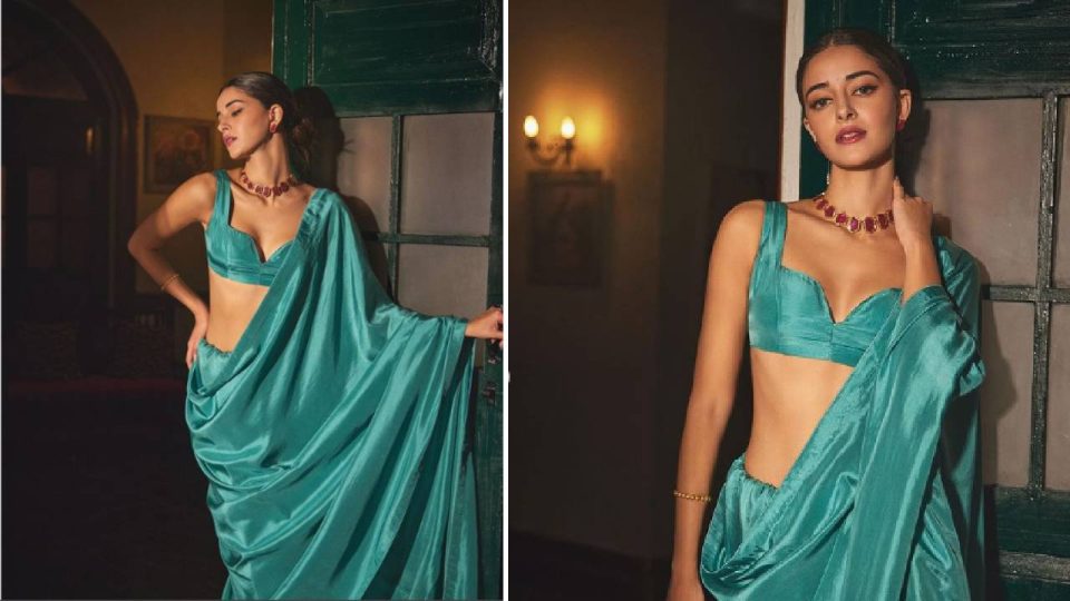 Learn how to make even a simple saree look stylish and glamorous from Ananya Pandey