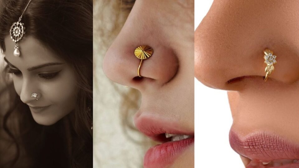 This nose pin design will add charm to your beauty