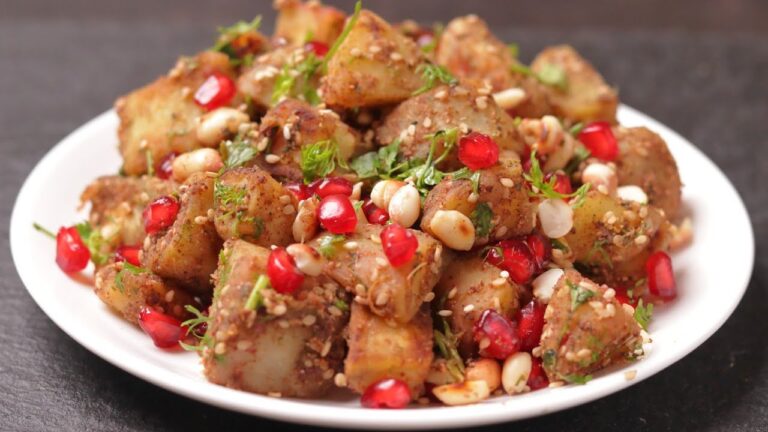 Homemade spicy sweet potato chaat is excellent in both health and taste