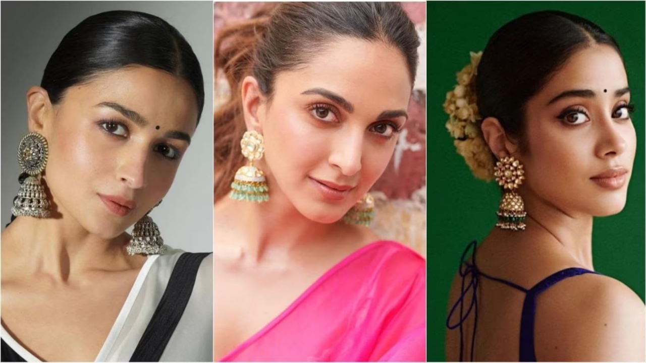Add these trendy Bollywood earrings and moon earrings to your earrings collection today