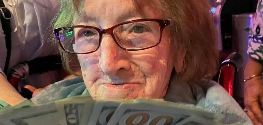 A 106-year-old grandmother won a fortune gambling, now she can't think where to spend the money!