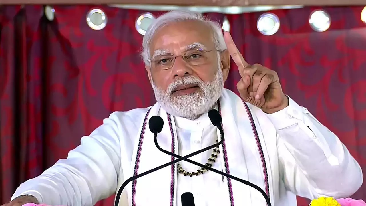 PM Modi said in a public meeting in Sahibabad, 'We also inaugurate the foundation stone of any scheme.