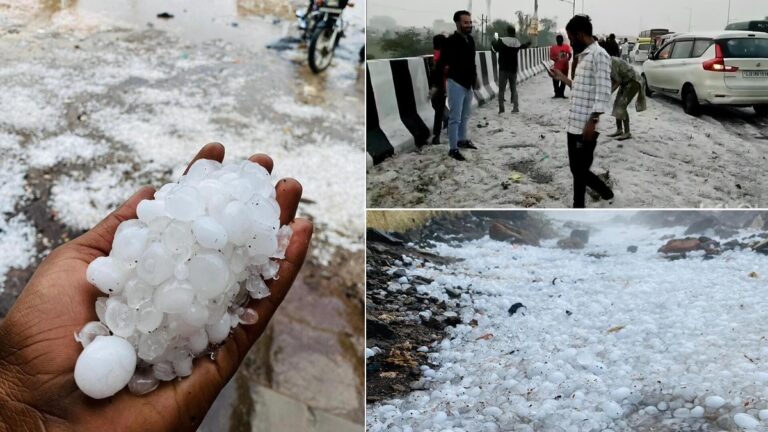 Unseasonal rains and hail accompanied by strong winds in Gujarat caused heavy damage to property, 17 deaths