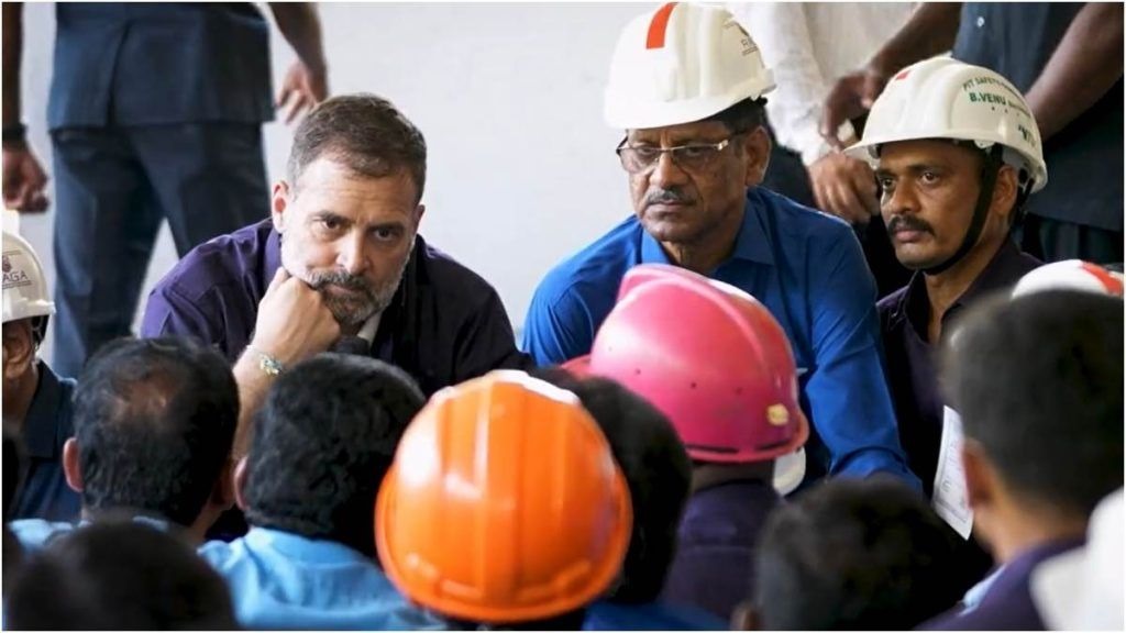 Rahul Gandhi speaks to workers of coal mines in Singare, expresses concern over privatisation
