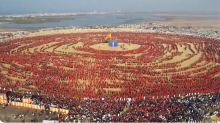 More than 37 thousand women participated in the garba held in Dwarka, the amazing sight was seen in the drone video