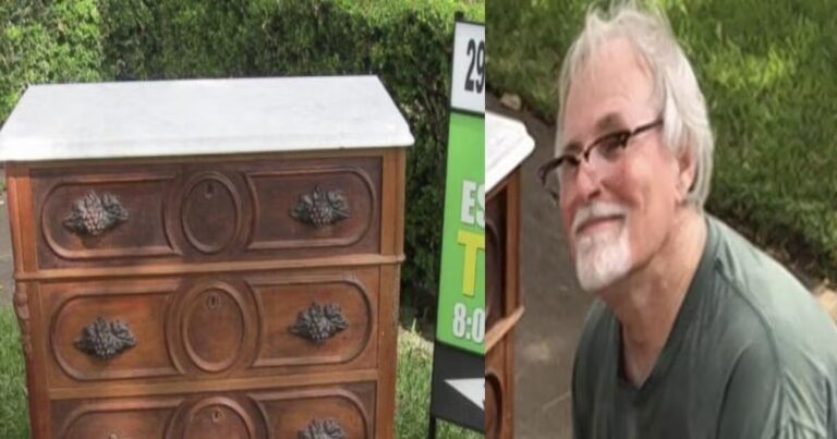 Man buys 125-year-old cupboard for water price, strange noise comes from inside, luck changes as soon as he opens it