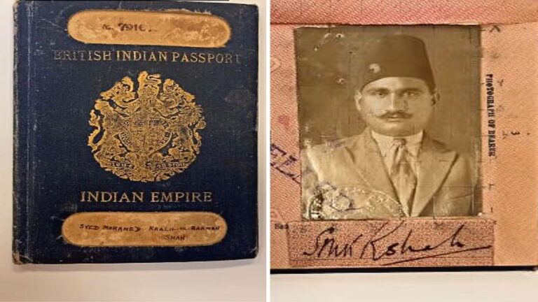 The passport of an Indian clerk working in the British Raj, issued in 1928, was totally different from today's!